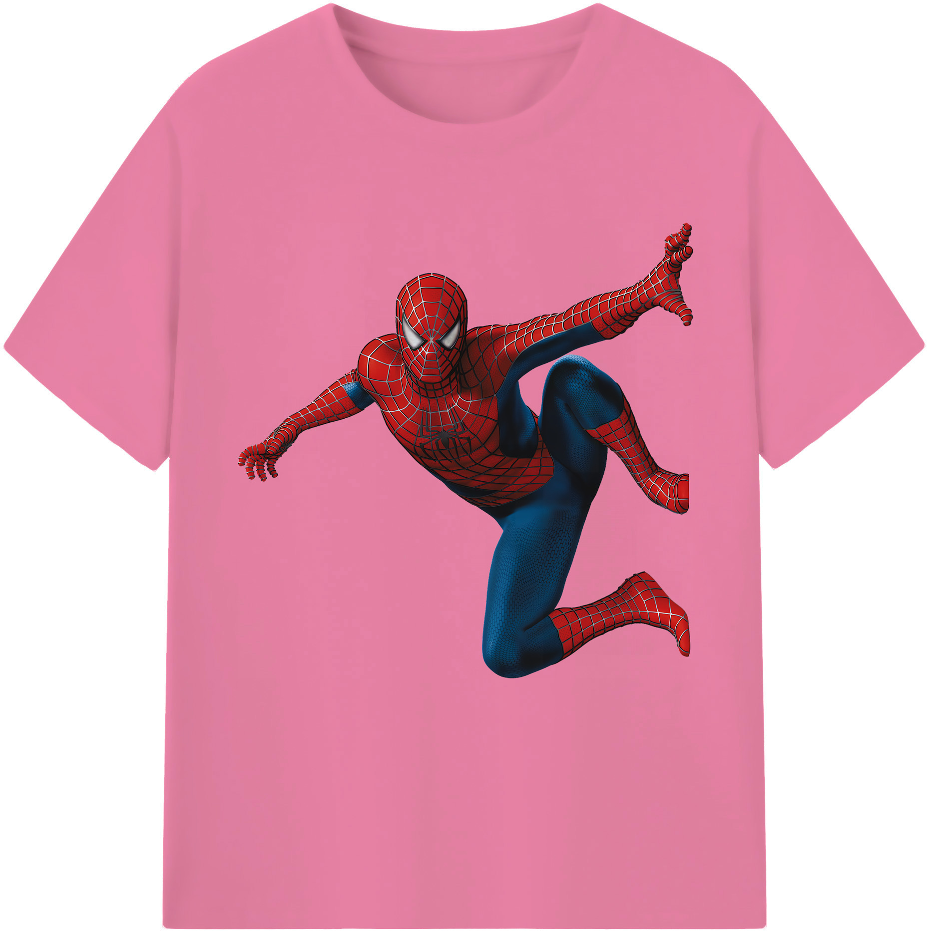（画像用） Spider Man スパイダーマン 綿100％半袖Tシャツ（フロントプリント）